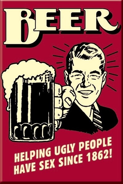 Beer - Ugly People - Magnet