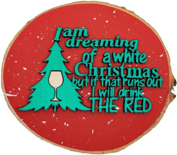 White Xmas Red Wine - Ornament